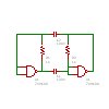 MultiVibrator 74HC00の回路図