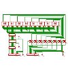 ７セグ８桁表示の回路図