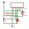 DC Motor Control TA7291Pの回路図