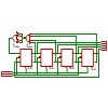 Johnson Counter 4bit Boobie Trapの回路図