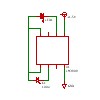 一石点滅回路(LM3909版)の回路図