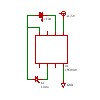 一石点滅回路(LM3909版)の回路図