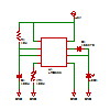 暗くなるとLED点灯の回路図