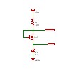MOSFETのゲート閾値電圧測定の回路図