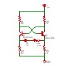 エミッタ結合非安定マルチバイブレータ回路図